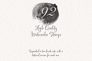 92 Watercolor Stamps for Procreate, a Brush Add-On by StDamos (Thumbnail 2 of 7)