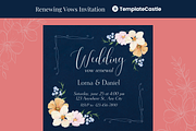 Vow Renewal Wedding Invitation, a Design Template by TemplateCastleStore (Thumbnail 1 of 2)