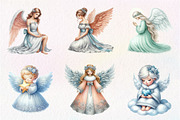Christmas Angel Clipart, an Illustration by CreationArt (Thumbnail 3 of 5)