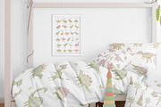 Dinosaur Watercolor Clipart, Pattern, an Object Graphic by NinaFedorova (Thumbnail 2 of 10)