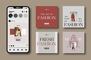 Minimal Fashion Social Media Post, a Social Media Template by MightyDesign (Thumbnail 1 of 8)