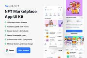 MEGANFT - NFT Marketplace App UI Kit, an UI Kit Template by UIMEGA (Thumbnail 1 of 6)
