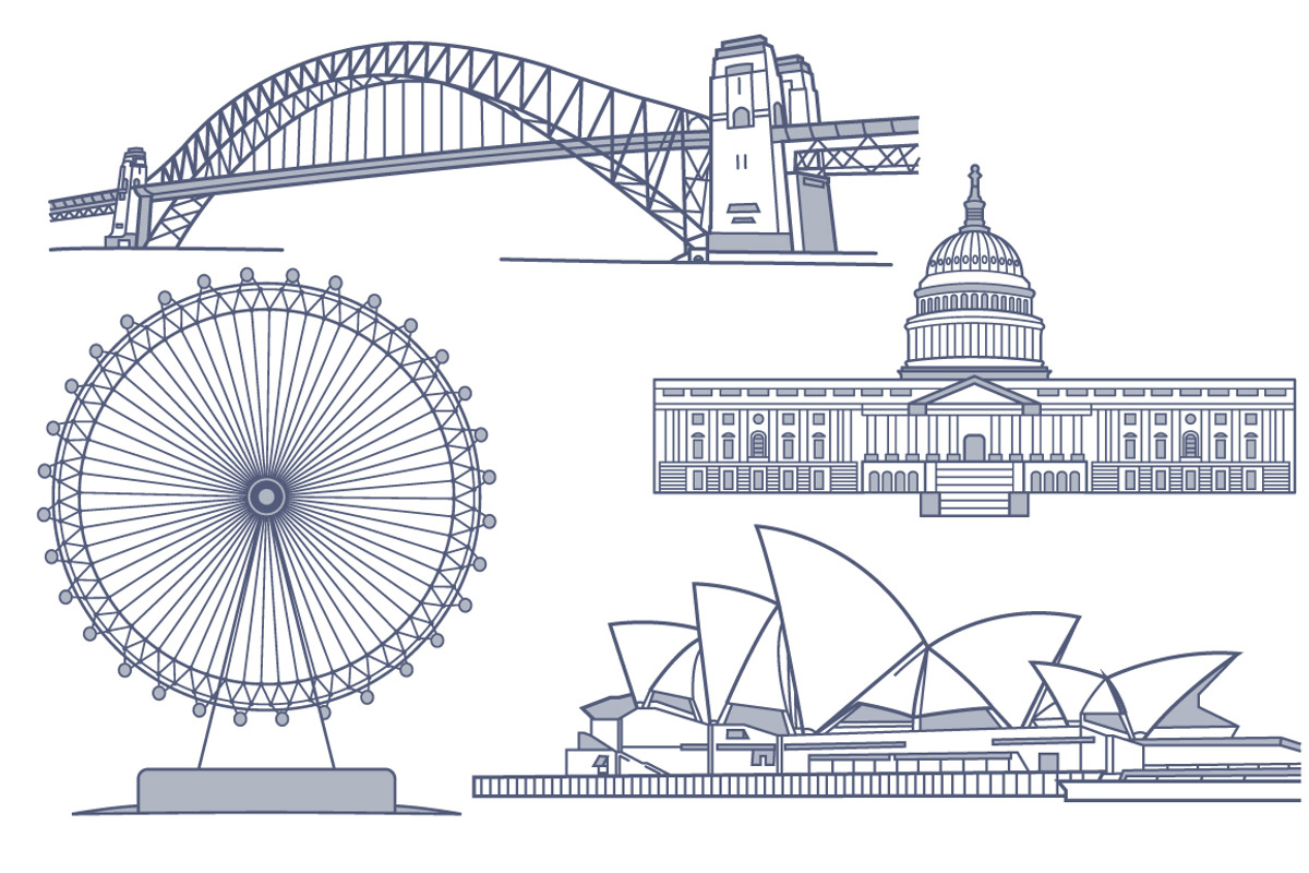 World's Famous Landmarks / Monuments, an Empty State Illustration by Creative Stall (Photo 3 of 5)