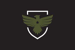 Eagle Falcon Hawk Army Military Logo, a Branding & Logo Template by funpixel