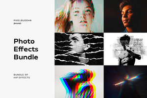 30 Hip Photo Effects Bundle, a Layer Style Add-On by pixelbuddha.net