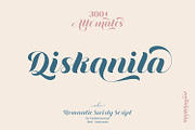 Diskanila - Romantic Script Font, a Script Font by Ekahermawan (Thumbnail 1 of 14)
