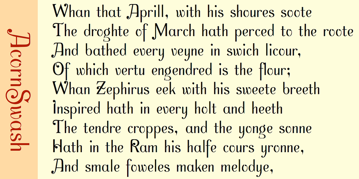 Acorn Swash, a Sans Serif Font by Ingrimayne Type (Photo 4 of 7)