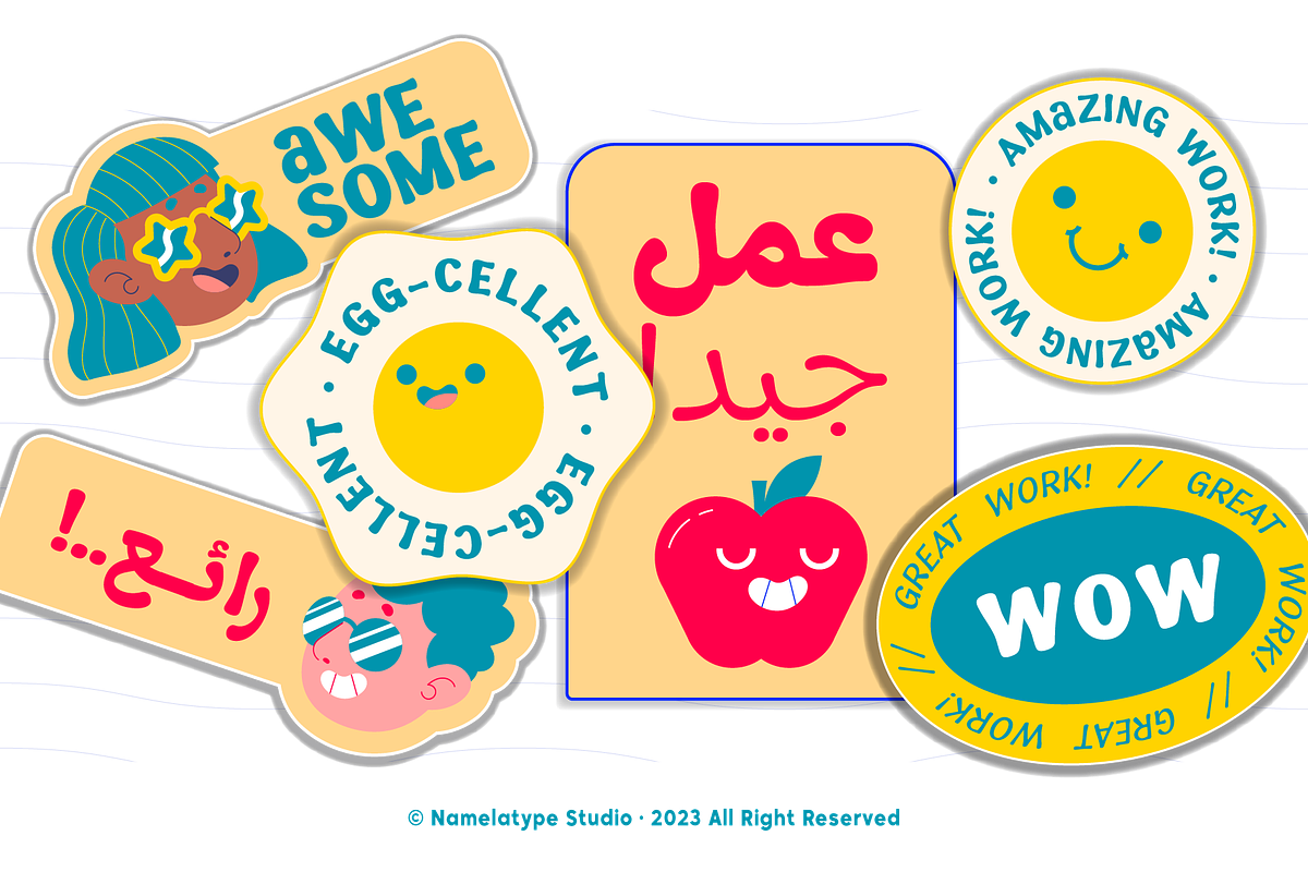 Tinta Arabic - Cheerful Arabic Font, a Script Font by Namela Studio (Photo 4 of 6)