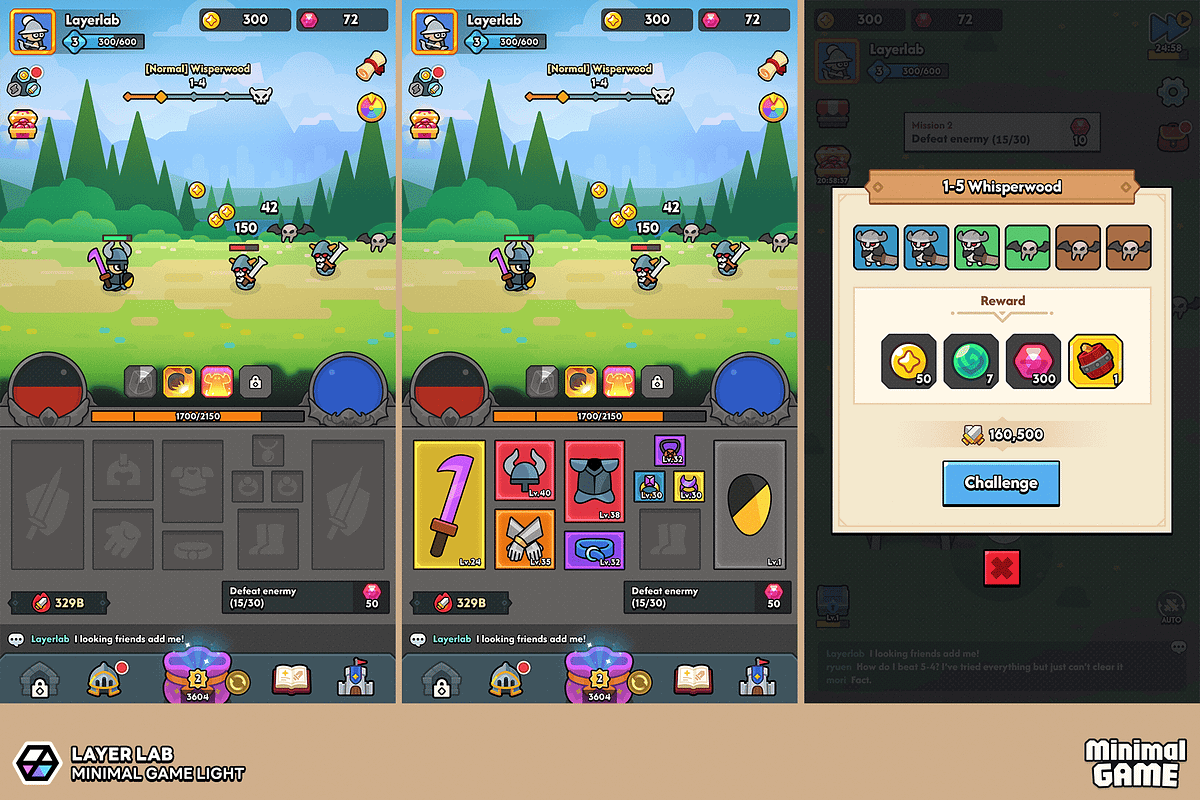 GUI Pro - Minimal Game Light, an UI Kit Template by LAYERLAB (Photo 22 of 51)