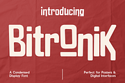 Bitronic - Condensed Display, a Sans Serif Font by Indotype Foundry (Thumbnail 1 of 10)