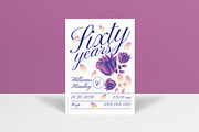 White Blue Anniversary Invitation, an Invitation Template by graphicook (Thumbnail 1 of 3)