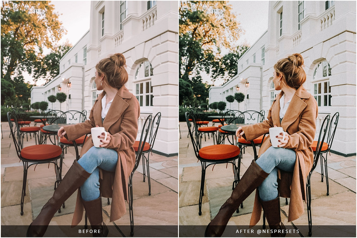 CARAMEL COFFEE LIGHTROOM PRESETS, an Action Add-On by Nes Design Co (Photo 4 of 10)