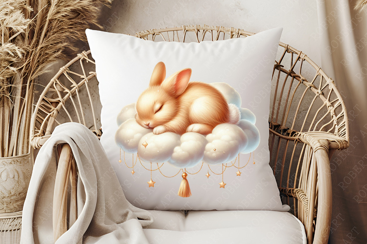 Bunny Neutral Sleeping Animals PNG, a Seasonal Illustration by RobertsArt (Photo 7 of 7)