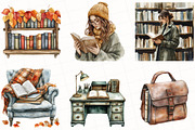 Autumn Cozy Reading Clipart, an Illustration by OK Design (Thumbnail 4 of 5)