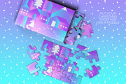 Holographic Christmas Geometric Set, an Object Graphic by Julie&Taily (Thumbnail 20 of 23)