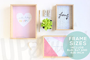 A166 Multiple Frames on Desk Mock Up, a Print Template by UpStyled (Thumbnail 1 of 2)