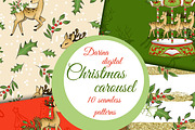 Christmas carousel clipart, a Pattern Graphic by DarinaDigital (Thumbnail 1 of 6)