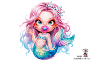 Cute Baby Mermaid PNG Bundle, a Graphic by Clipart Bloom (Thumbnail 2 of 11)