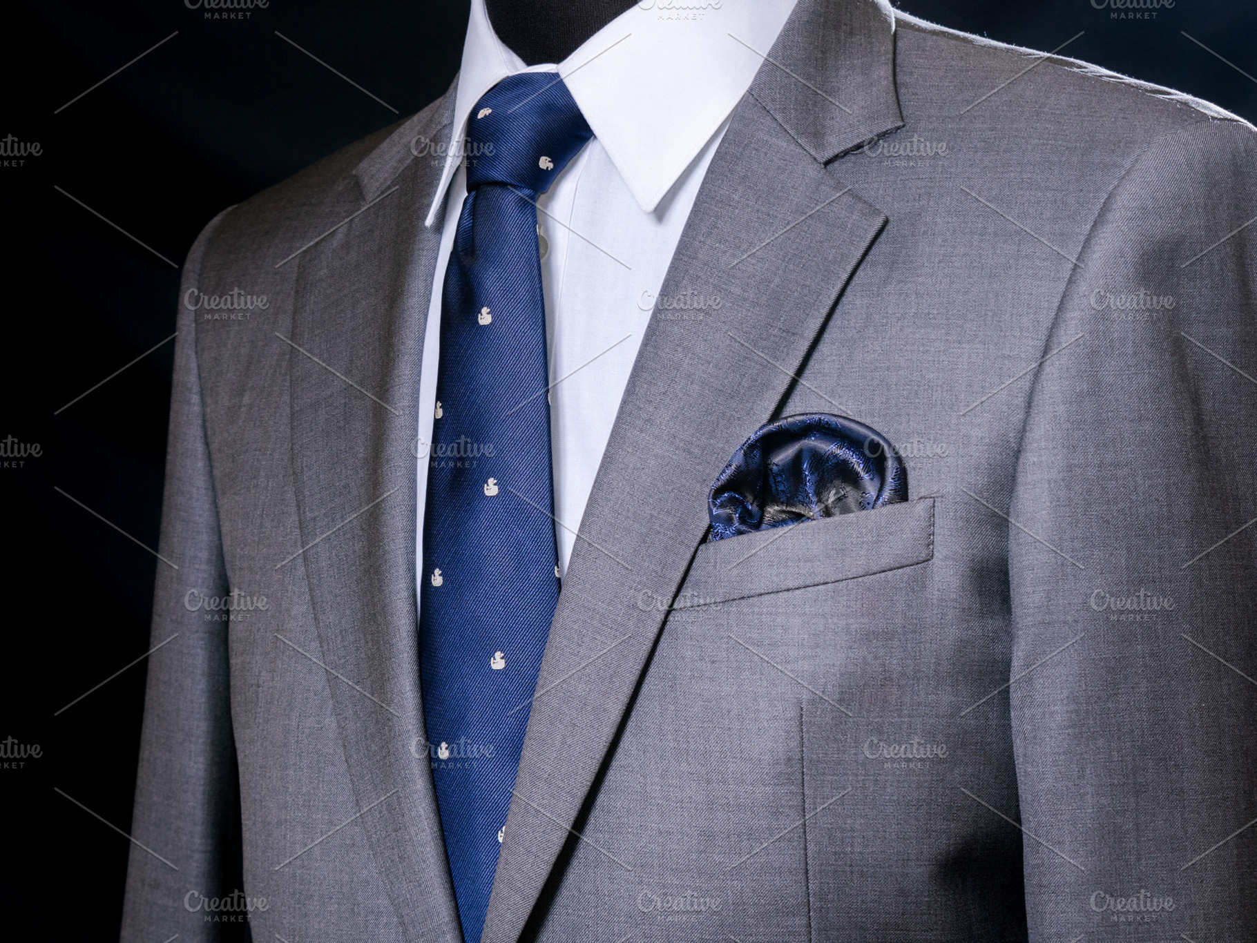 Stylish Elegant Suit with Blue Tie, a Business Photo by Re-5 Photography