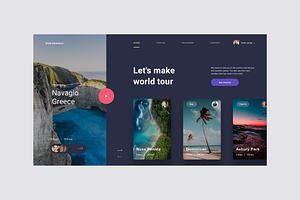 Hero Design For Traveling Website