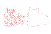 Realistic Cat SVG Laser Cut File, an Object Graphic by DreamCafeArt (Thumbnail 4 of 4)