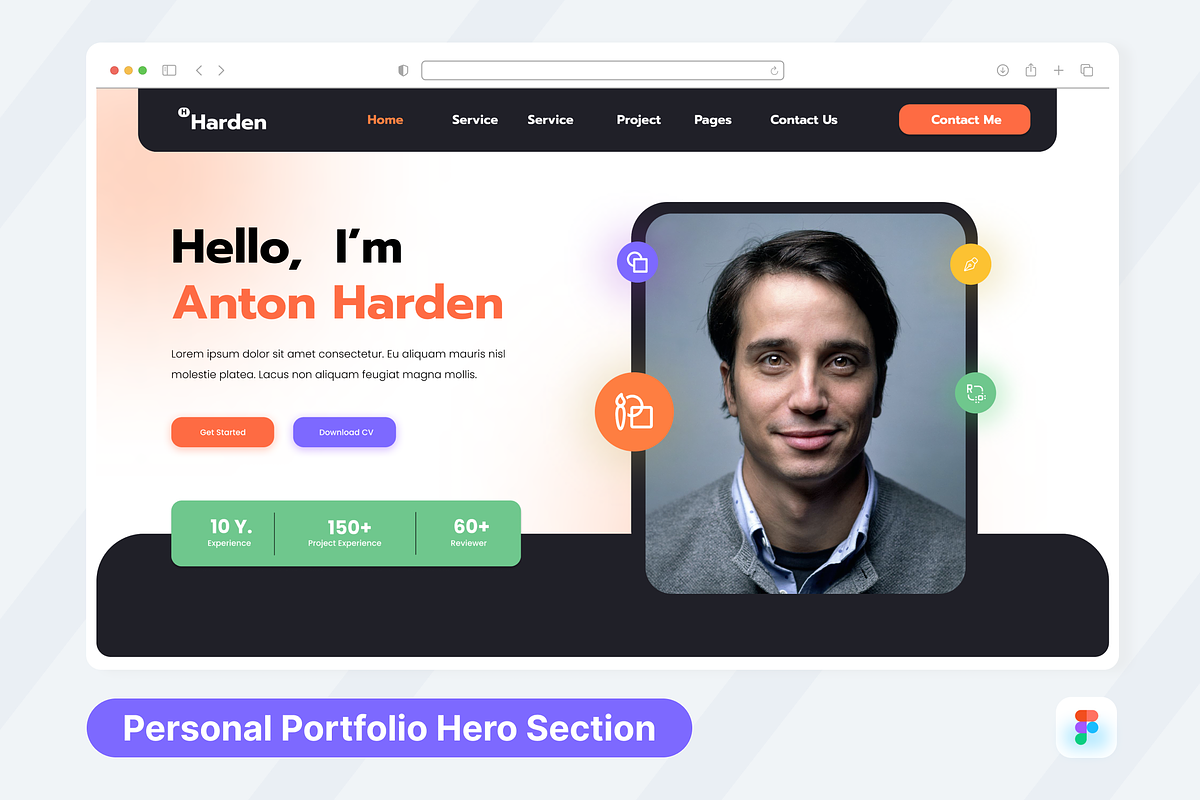 Harden - Creative Agency Hero Header, a Templates & Theme by SquidPixey (Photo 1 of 3)
