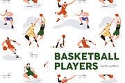 Basketball players seamless pattern, a Pattern Graphic by Good Studio (Thumbnail 1 of 4)