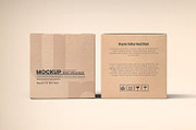 Square Kraft Paper Box Packaging, a Packaging Mockup by Ram Studio LLC (Thumbnail 8 of 16)