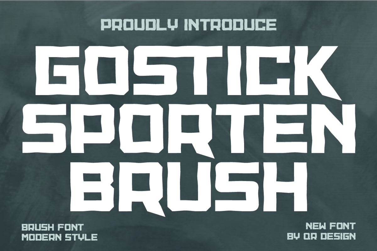 Gostick Sporten Brush, a Handwritten Font by QR Design Studio (Photo 1 of 9)