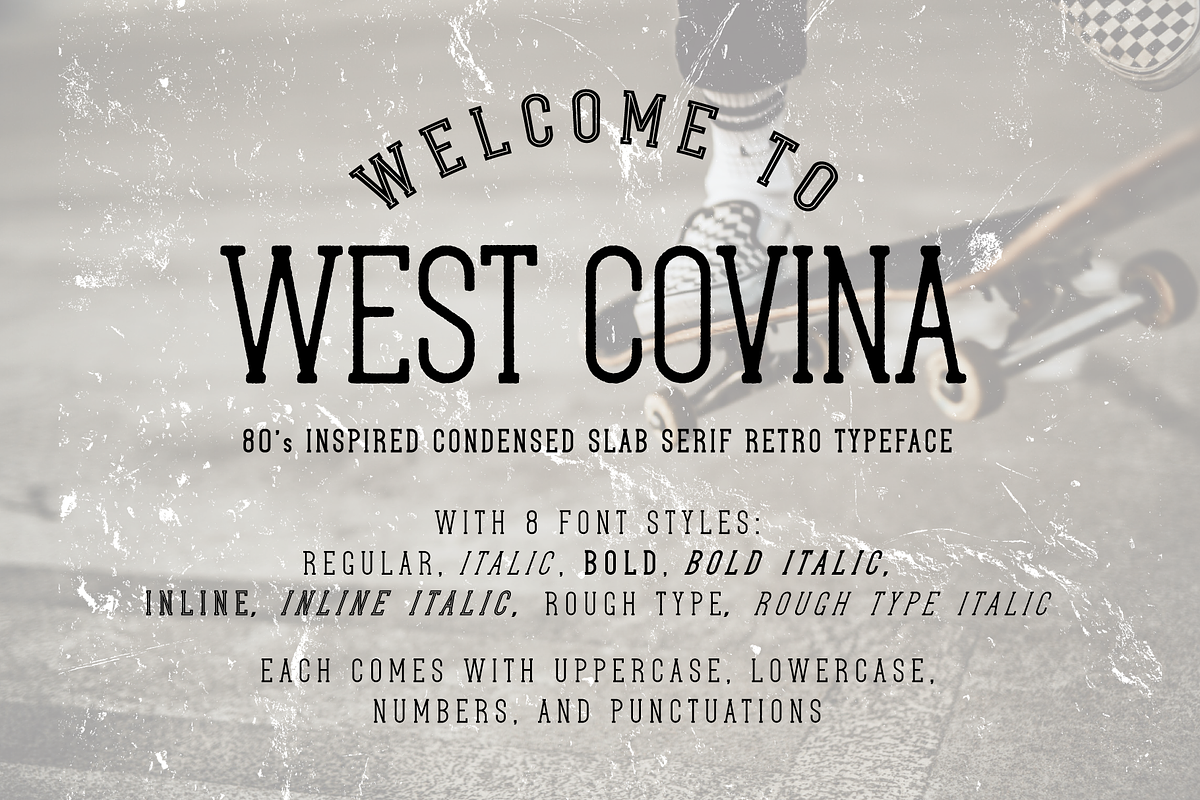 West Covina, a Slab Serif Font by Kuya Carthy Art + Design (Photo 1 of 6)