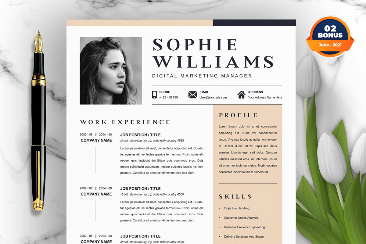 Resume/CV Bundle | 200+ for $29, a Resume Template by ResumeInventor (Photo 178 of 207)