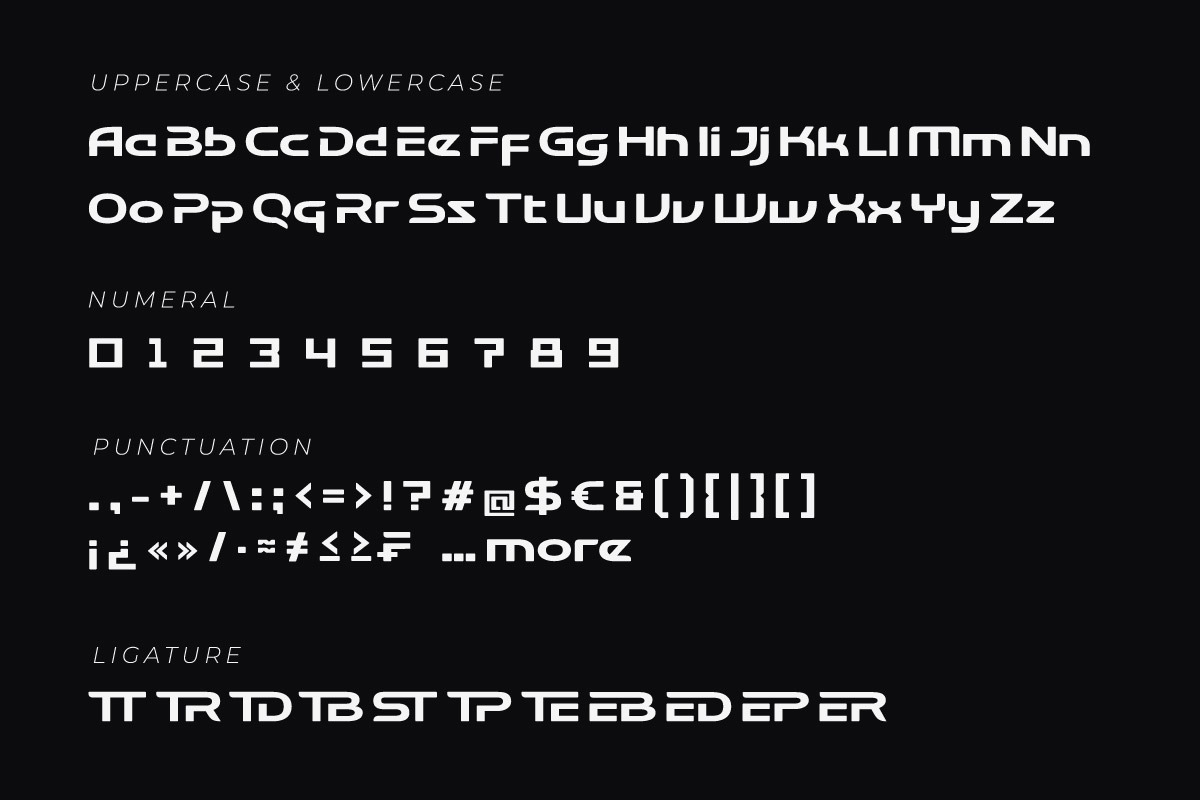 Altroned - Tech Logo Font, a Sans Serif Font by twinstd (Photo 8 of 9)