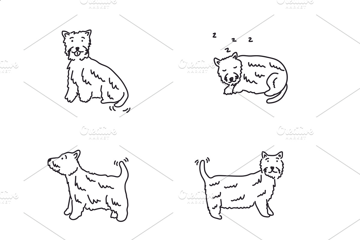 Cute doodle dogs (big collection), an Animal Illustration by Liz Pengilley Studio (Photo 22 of 23)
