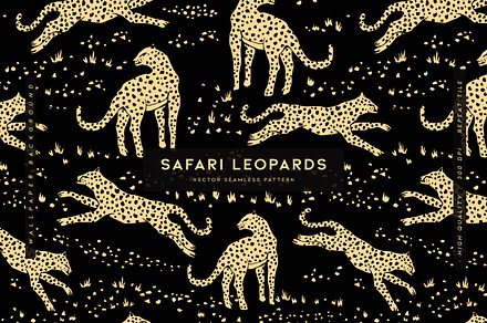 Safari Leopards, a Wallpaper Graphic by MalyskaStudio