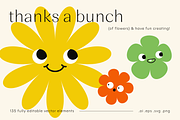 Expressive Flower Faces | Shapes Set, an Object Graphic by stasylionet (Thumbnail 12 of 12)
