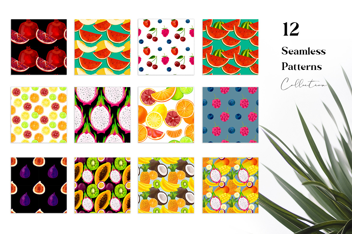 Juicy fruits Clipart collection, an Illustration by ViktoriaLapshyna (Photo 7 of 14)