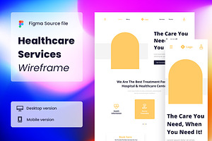 Healthcare Wireframe Website Vol. 10