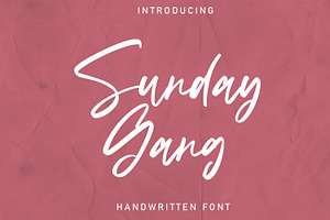 Sunday Gang - Handwritten Font