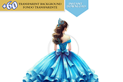 Blue Princess Clipart quince png dre, a Person Illustration by VM PARTYS  BY TAIRUMA (Thumbnail 4 of 40)