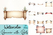 Banner with Bats Clipart, an Illustration by CrexoraLab (Thumbnail 1 of 5)