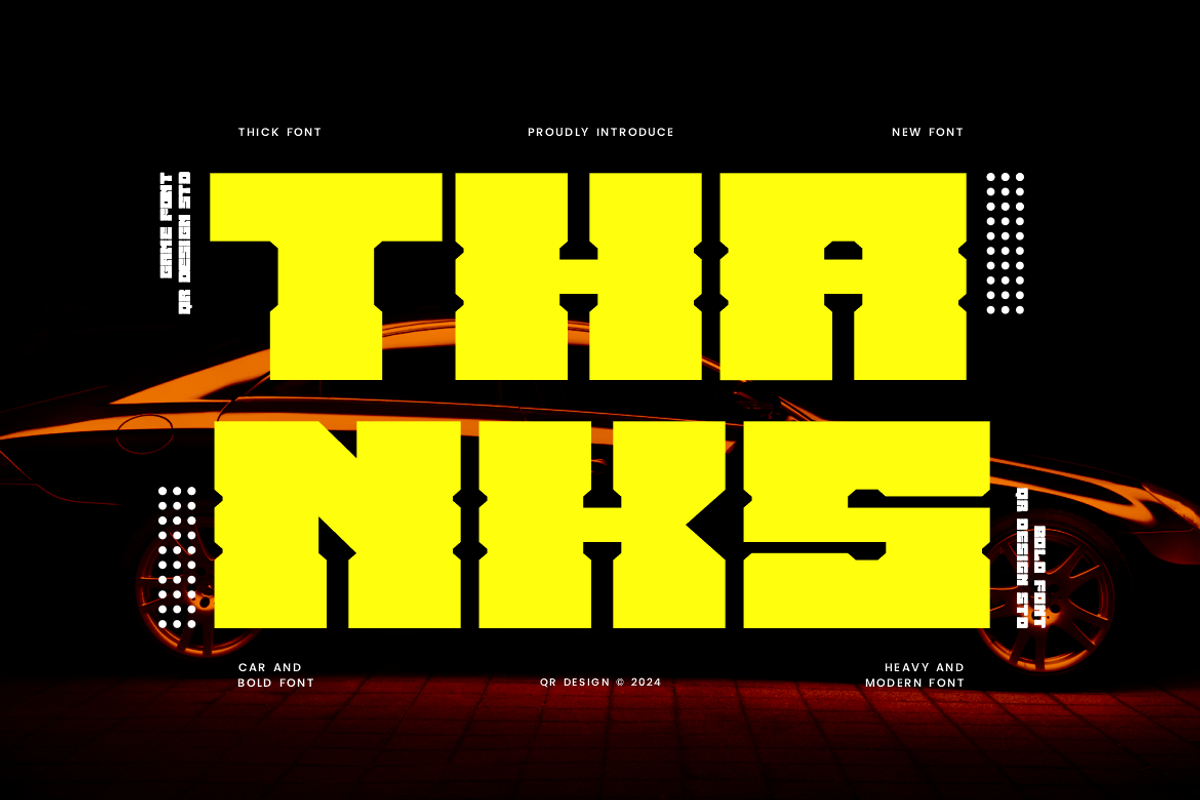 Kewomany Game Automotive Biker Font, a Slab Serif Font by QR Design Studio (Photo 8 of 8)