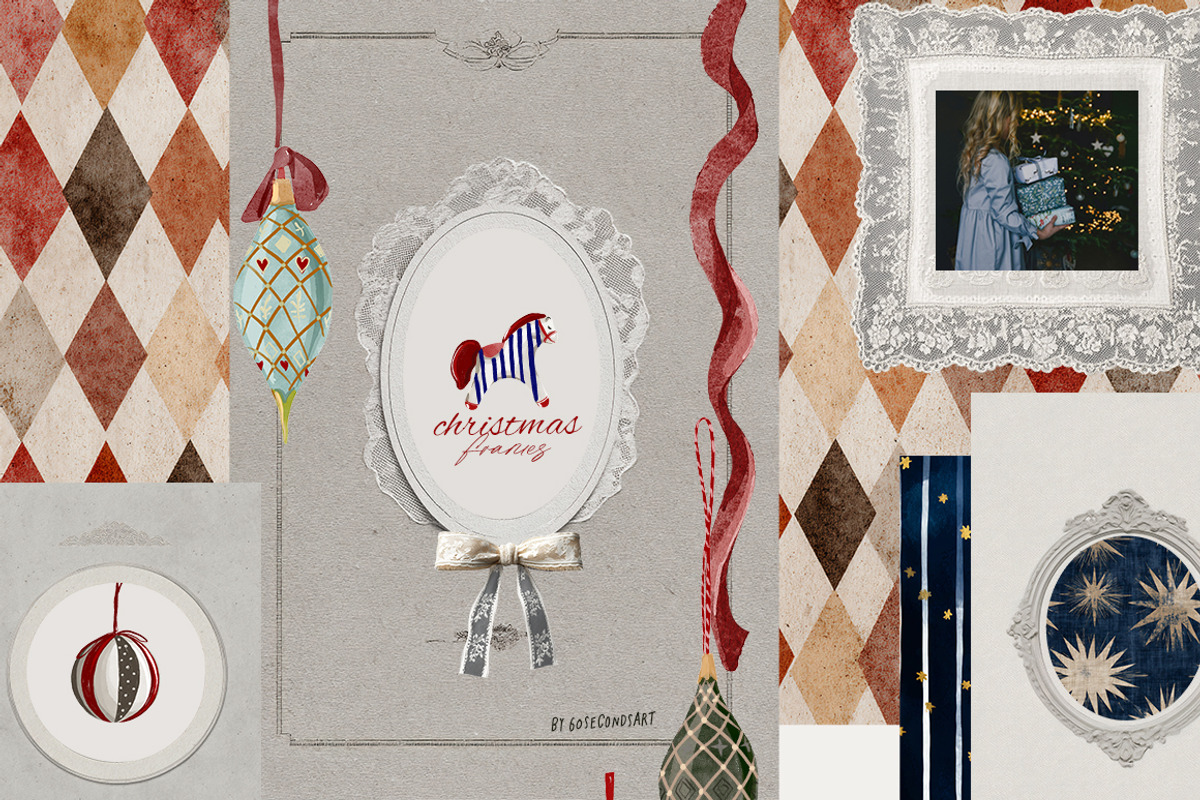 Vintage Christmas Holiday, a Decorative Illustration by 60secondsArt (Photo 4 of 10)