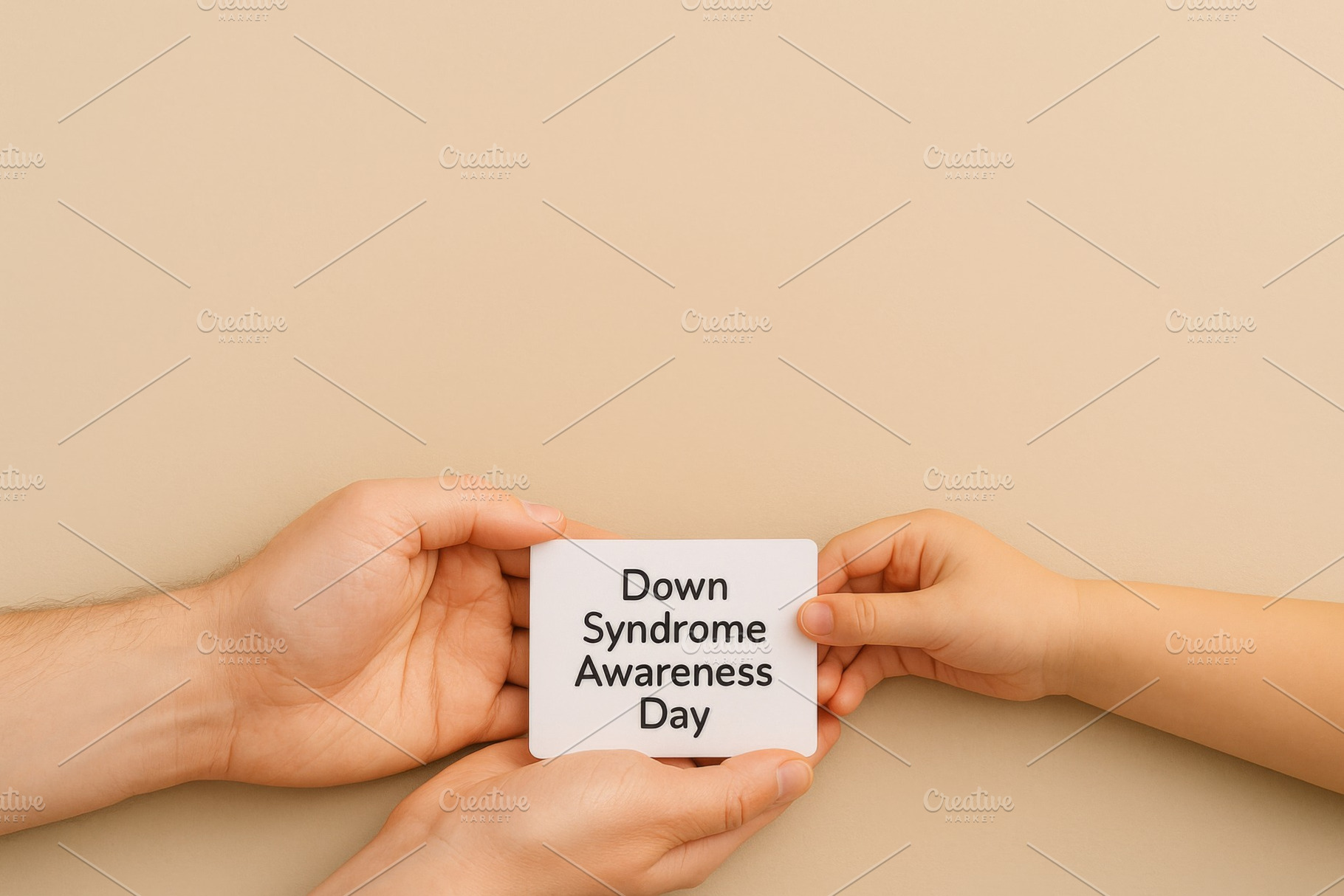 Down syndrome awareness day concept, a Photo by Dvoevnore photos