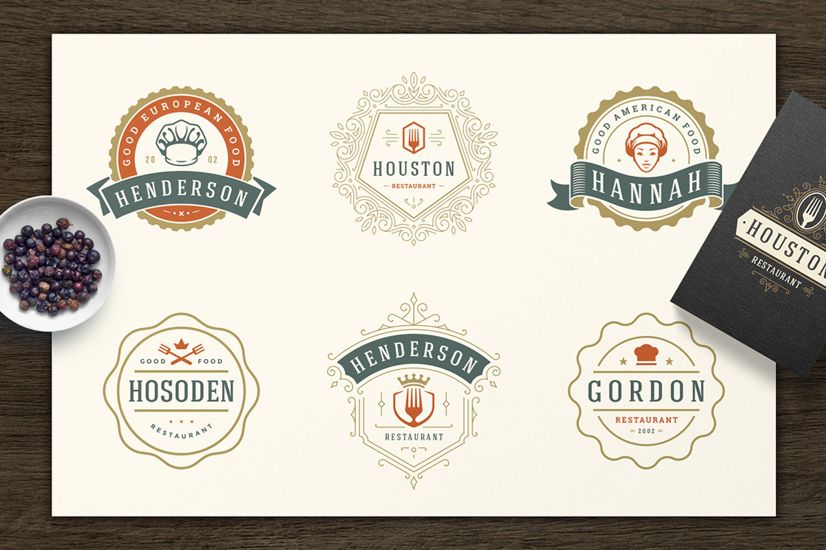 Restaurant Logos & Badges Bundle, a Branding & Logo Template by Vasya Kobelev (Photo 49 of 54)
