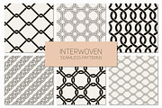 Interwoven Seamless Patterns Set, a Pattern Graphic by Curly_Pat (Thumbnail 1 of 5)