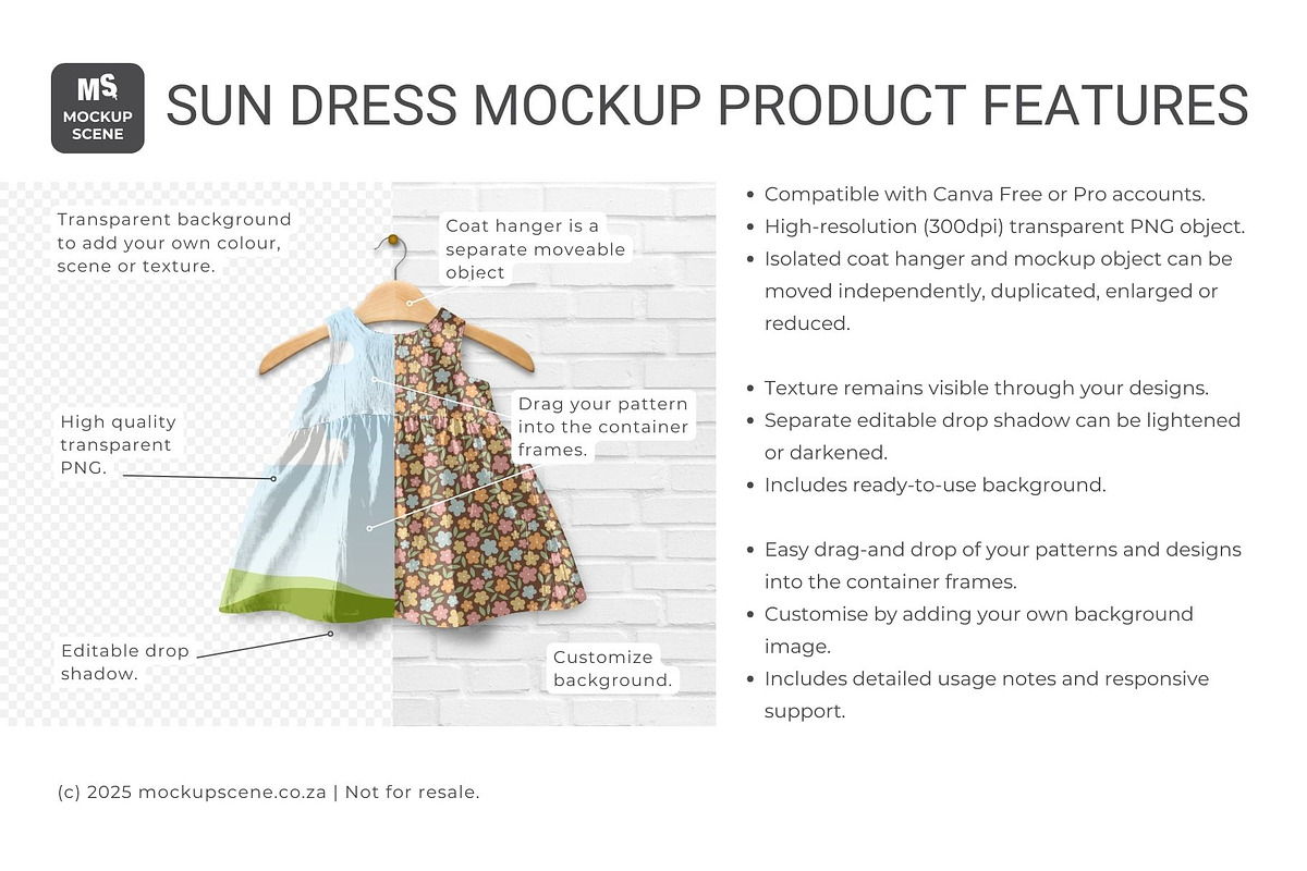Girls Cotton Sun Dress Canva Mockup, an Apparel Mockup by Mockup Scene (Photo 2 of 15)