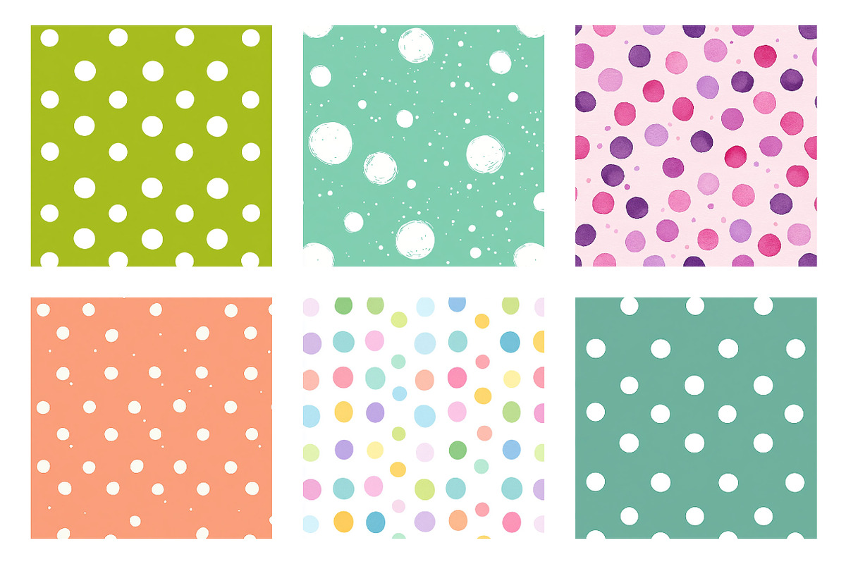 Easter Polka Dot Seamless Patterns, an Illustration by Dream Creation (Photo 2 of 7)
