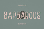 Barbarous Vintage Sans Serif Font, a Sans Serif Font by CreateBigSupply (Thumbnail 1 of 8)