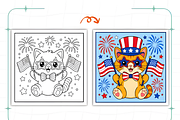 4th of July Bold and Easy Coloring, a Seasonal Illustration by Ink Gallery (Thumbnail 7 of 8)