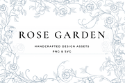 Rose Garden LineArt, a Decorative Illustration by AW Studios (Thumbnail 1 of 11)